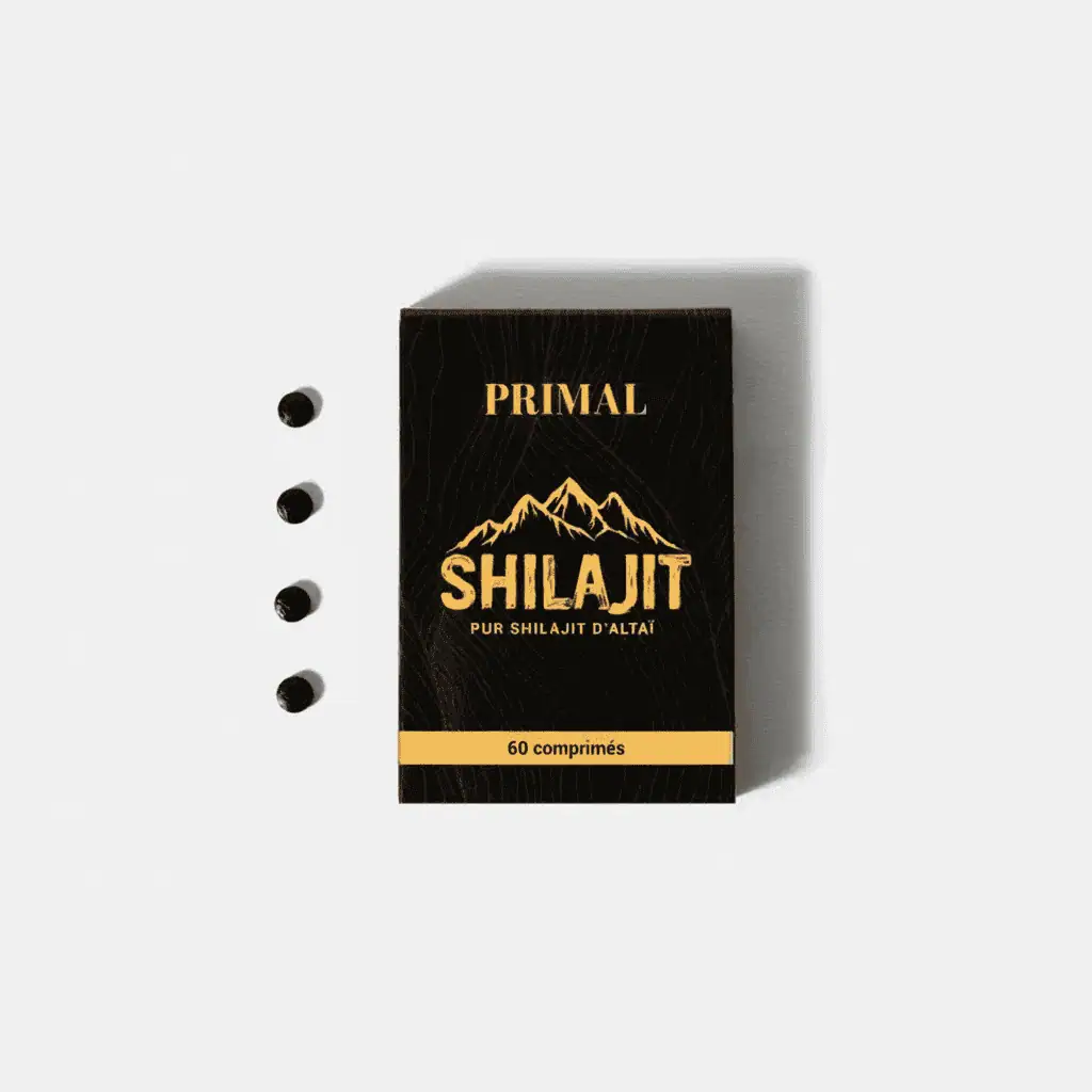 Boîte de 60 comprimés de shilajit Primal Supplements